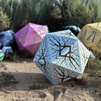 Outdoor sculpture installation by New Mexico–based artist Jess Merritt.