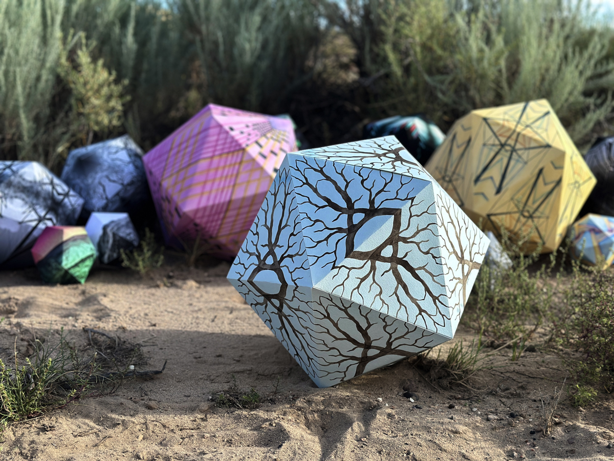 Outdoor sculpture installation by New Mexico–based artist Jess Merritt.