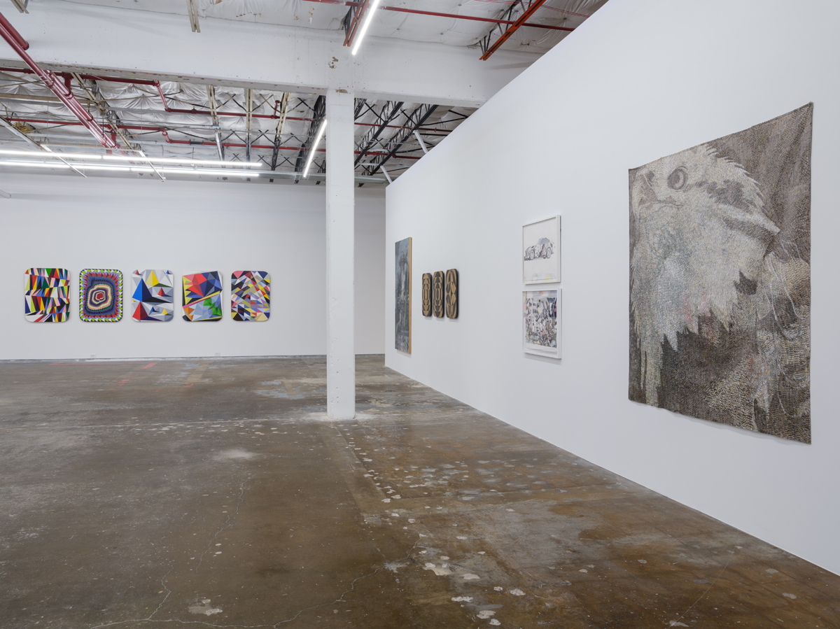 Installation view of Francisco Moreno's first museum solo exhibition at Dallas Contemporary in Texas.