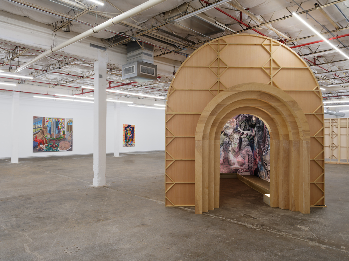 Installation view of Francisco Moreno's first museum solo exhibition at Dallas Contemporary in Texas.