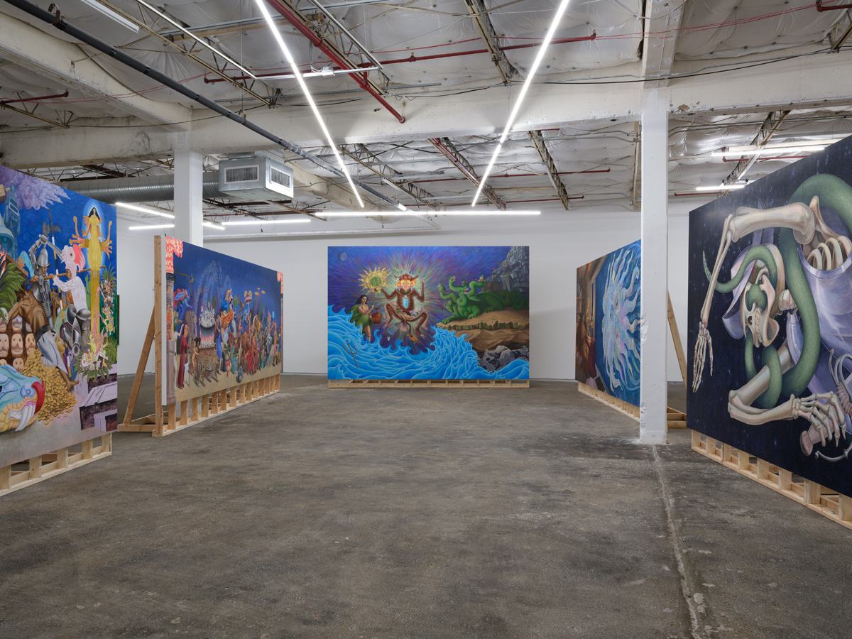 Installation view of Francisco Moreno's first museum solo exhibition at Dallas Contemporary in Texas.