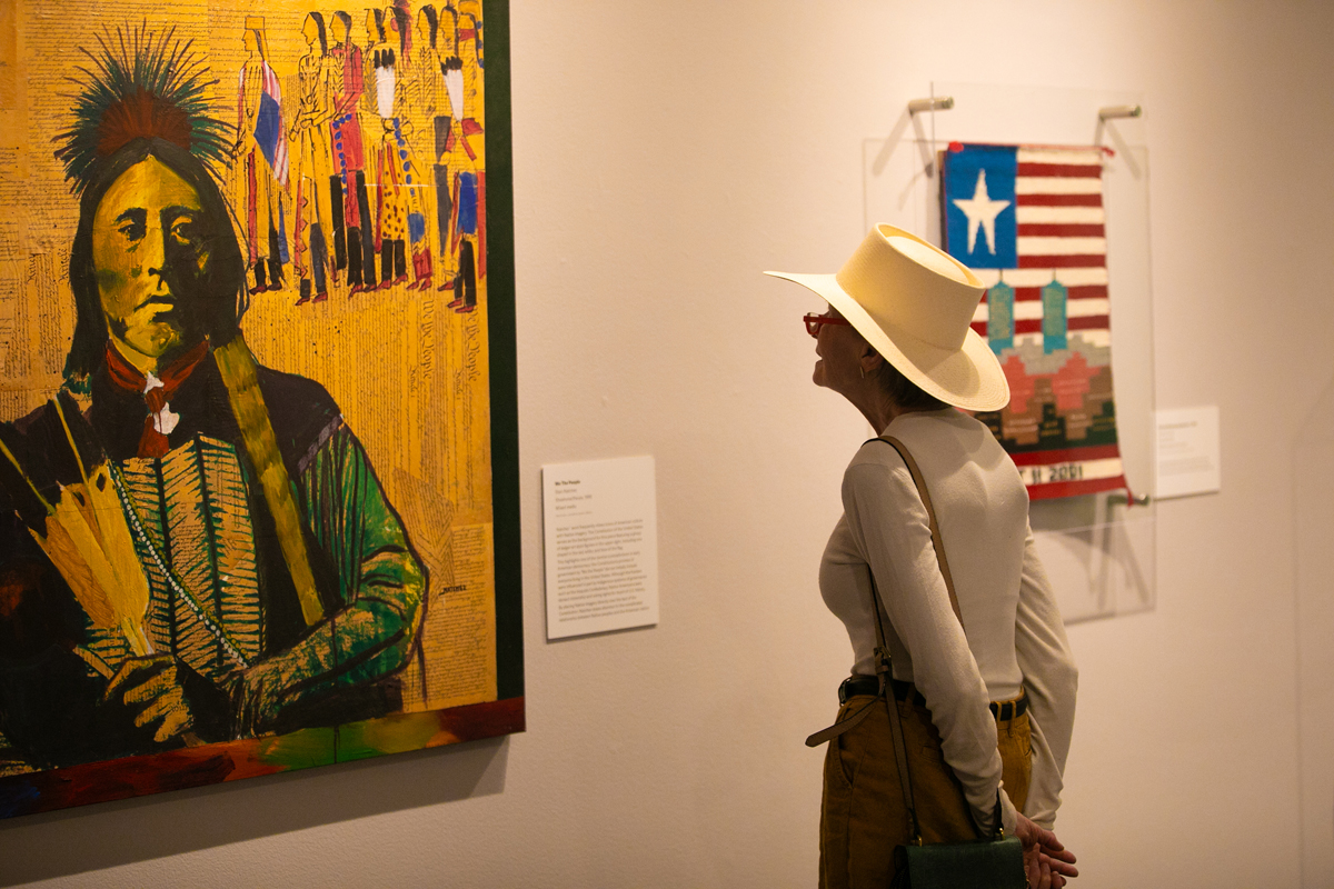 Installation view of an exhibition at the Museum of Indian Arts and Culture.