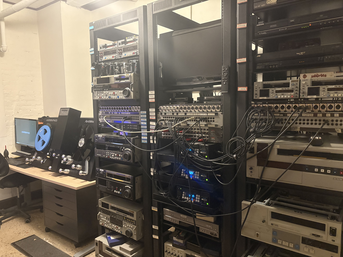 Digitization equipment at Texas Archive of the Moving Image in Austin.
