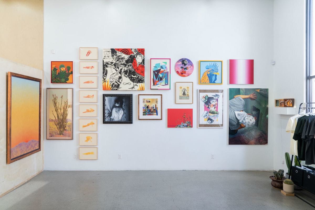 Installation view of the five-year anniversary show at El Paso Frame Co.