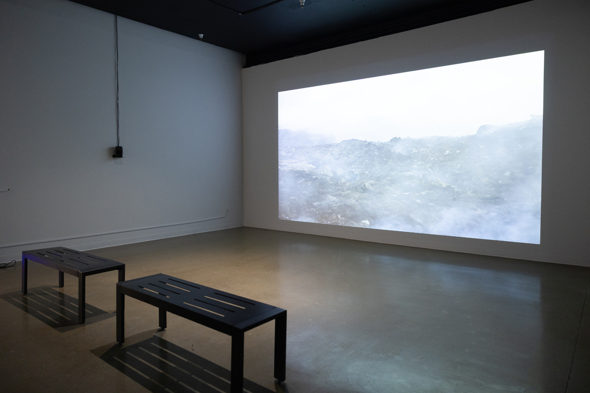 Picture of exhibit space, courtesy the artist.