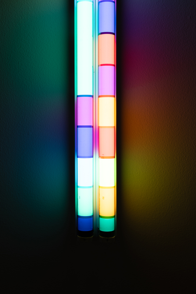 Fluorescent fixtures and filters, courtesy the artist.