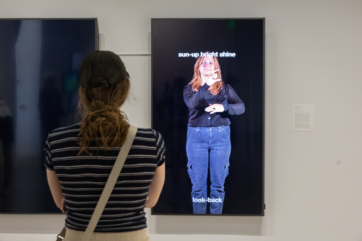 Picture of televisions in exhibition, courtesy the artist.