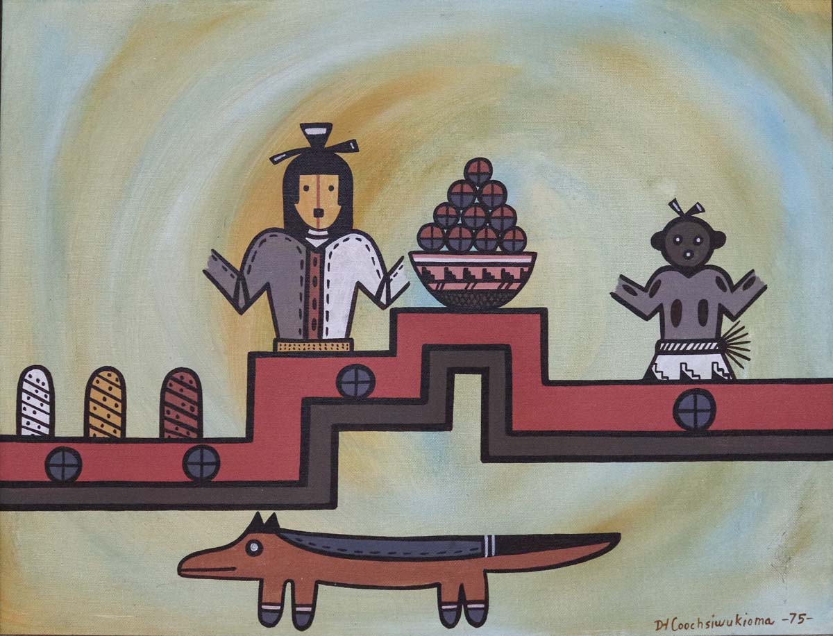 “Awatovi Woman Ceremony” by Delbridge Honanie (Hopi)
