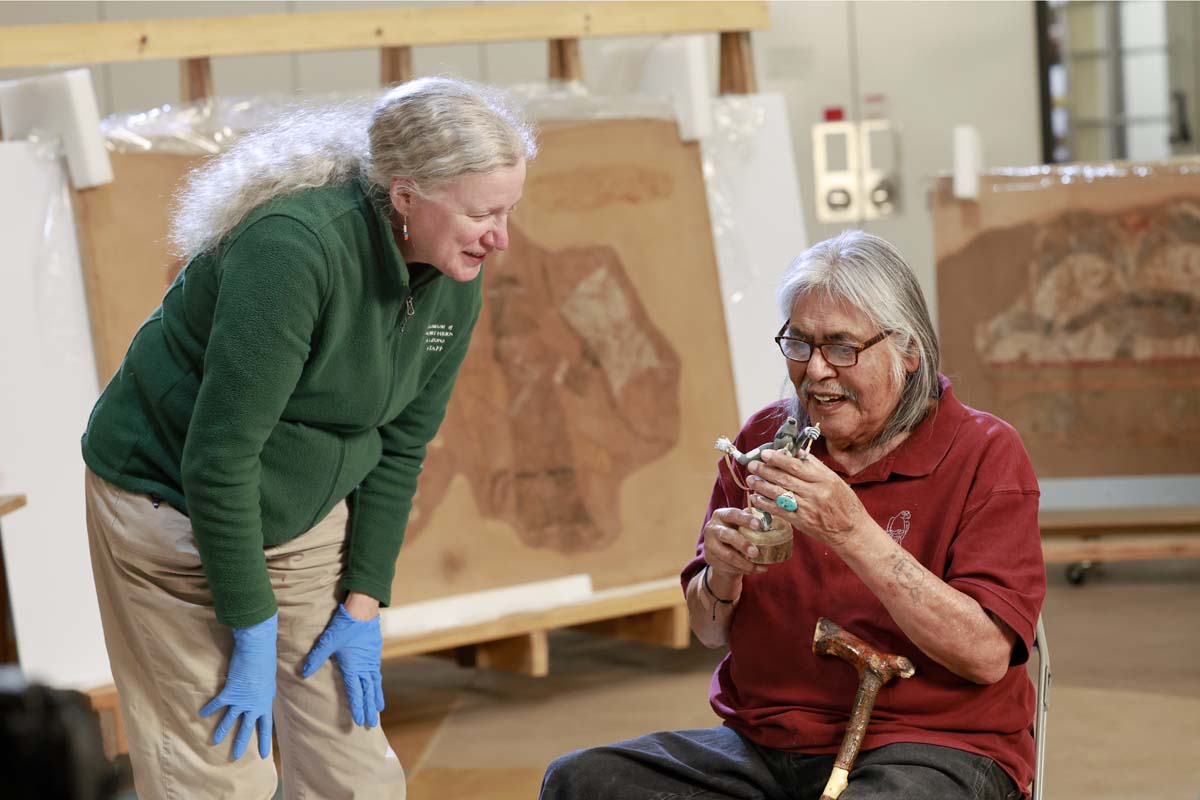 Neil David Sr. speaking at the Museum of Northern Arizona