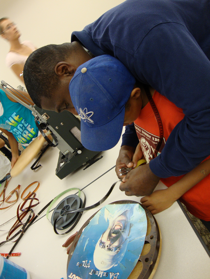 Photo from a direct animation workshop by Basement Films.