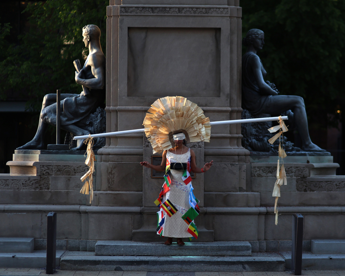 Performance still of a piece by dancer and Guggenheim fellow Stephanie García of Utah.