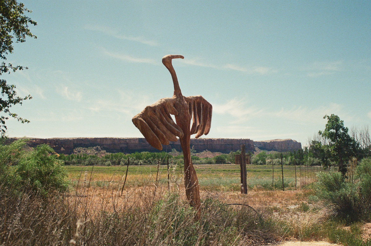 Birdman Sculpture by Joe Pachak of Bluff, Utah.