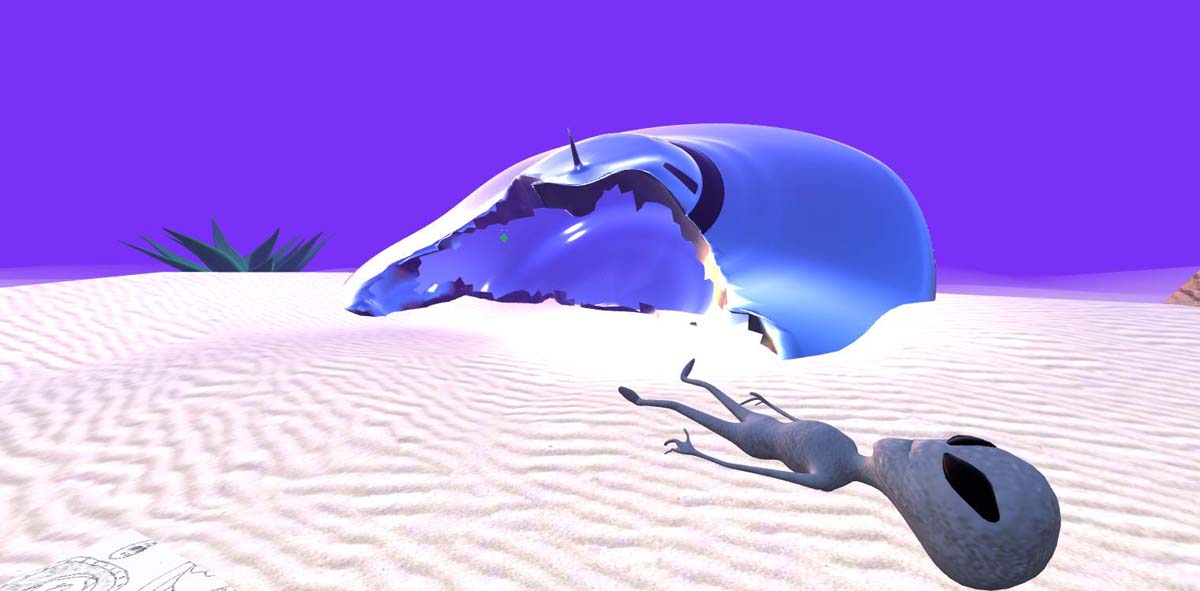 Adrian Pijoan, <i>Believe in us but not too much</i>, a browser-based animation consisting of animated GLTF sculptures, found animated GIFs, primary source documents, Three.js.