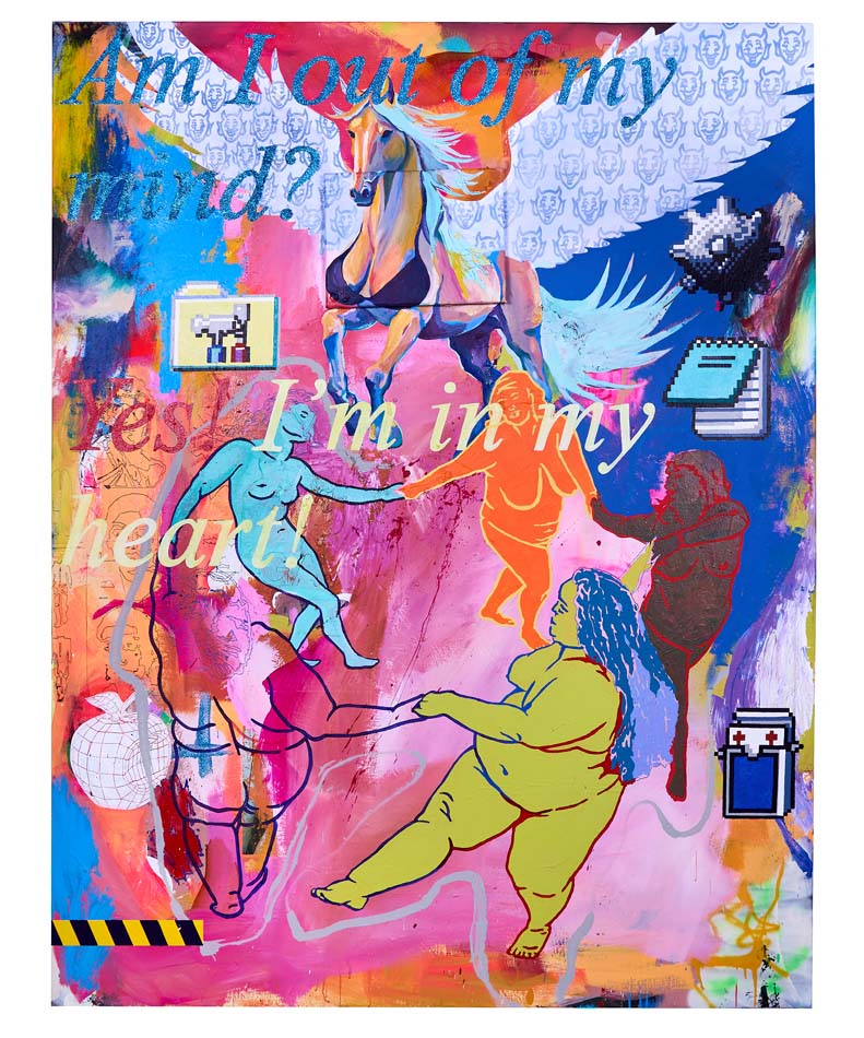 Painting by Lady Egg, There are No Atheists in Foxholes