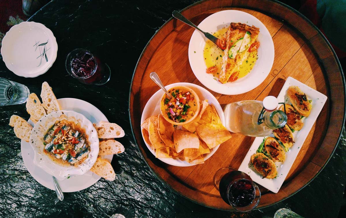 Tapas at La Diosa Cellars.