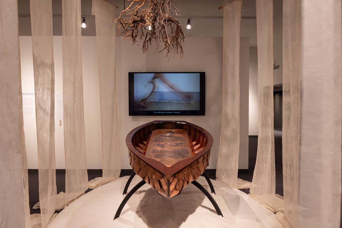 Installation view of The Woods Before Sunrise